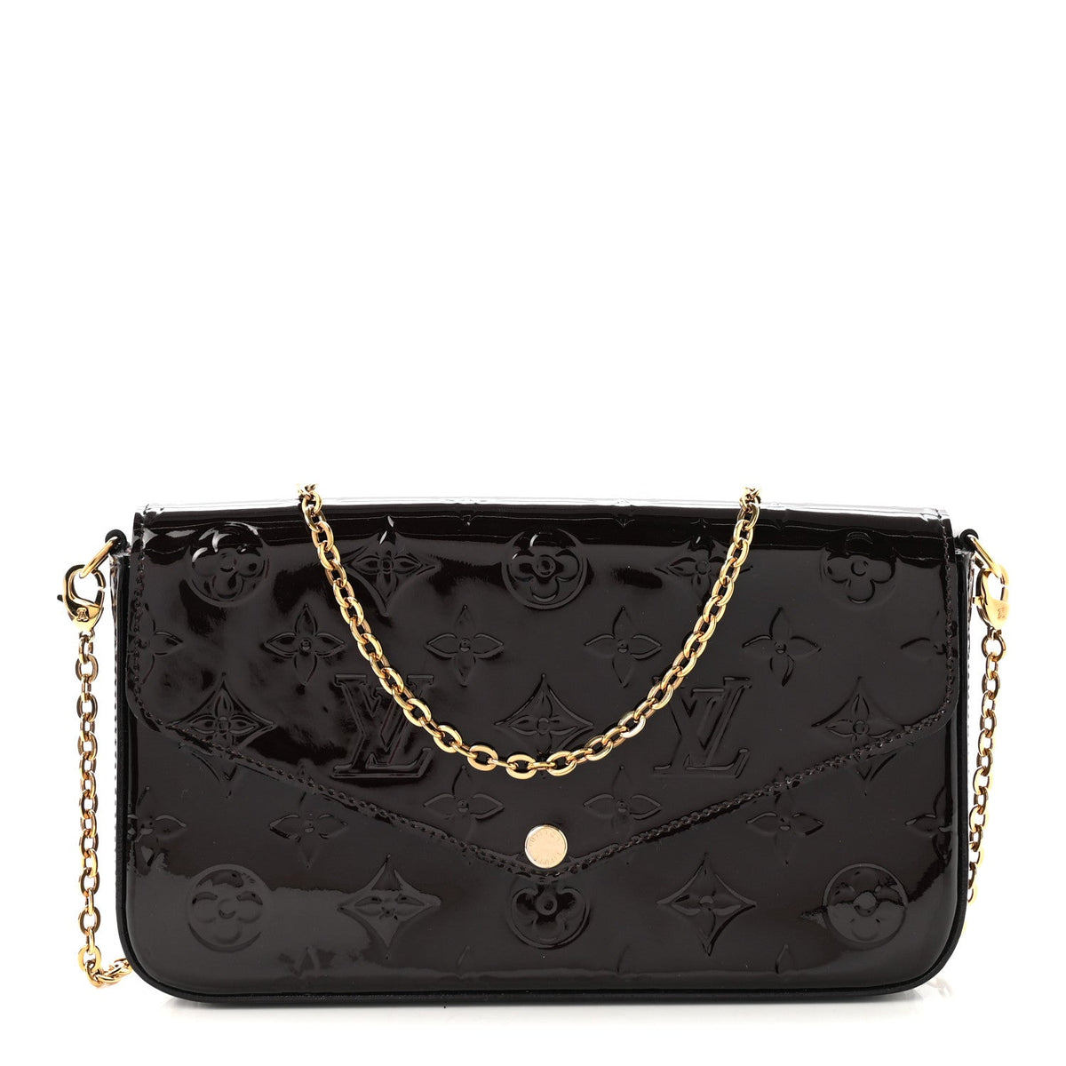 Vernis Pochette Felicie Chain Wallet Amarante