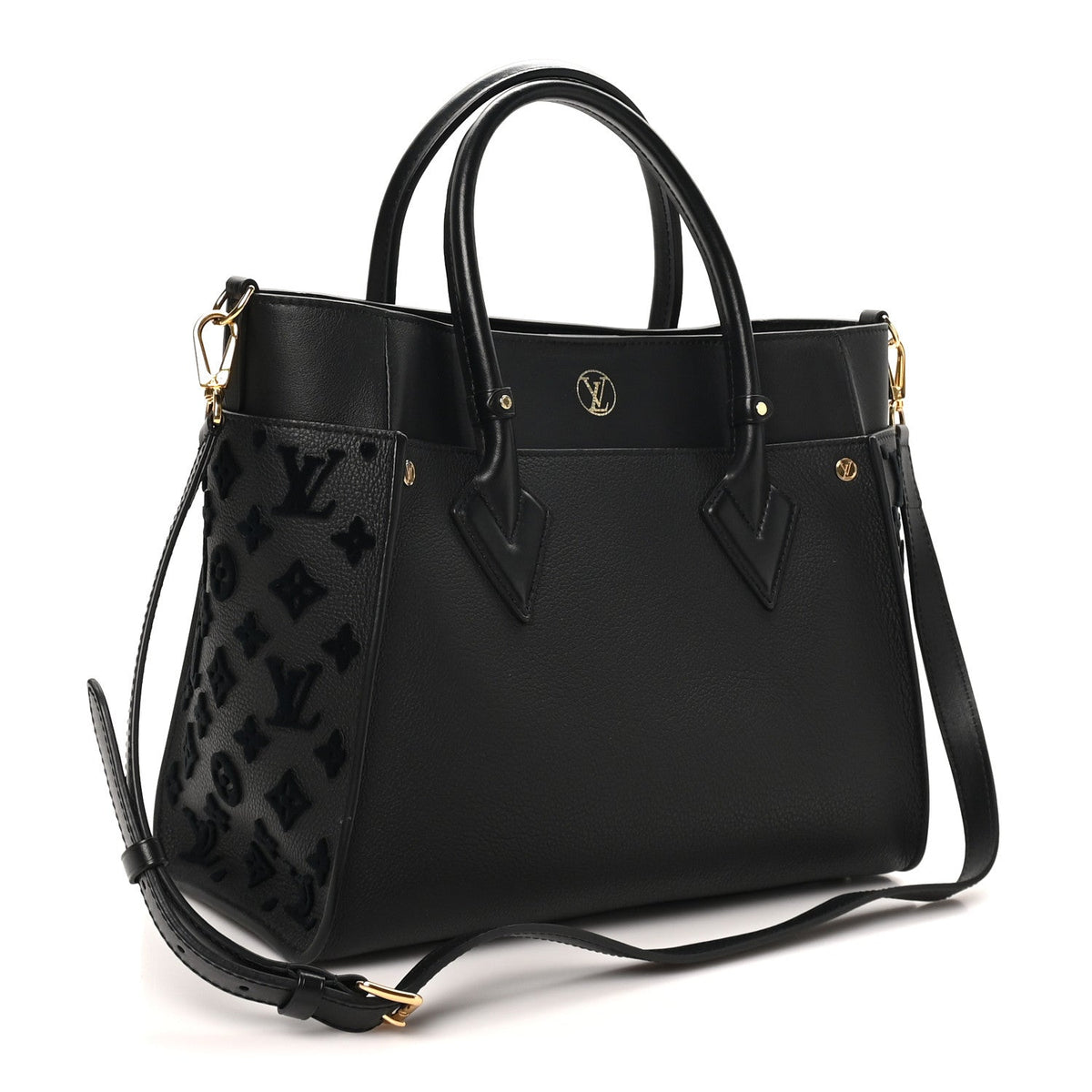 Calfskin Monogram Tufting On My Side Black