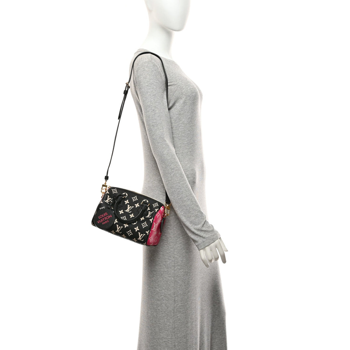 Empreinte Monogram Spring in the City Speedy Bandouliere 20 Black White Pink