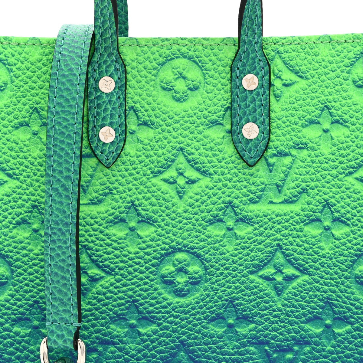 Taurillon Illusion Sac Plat XS Bleu Vert