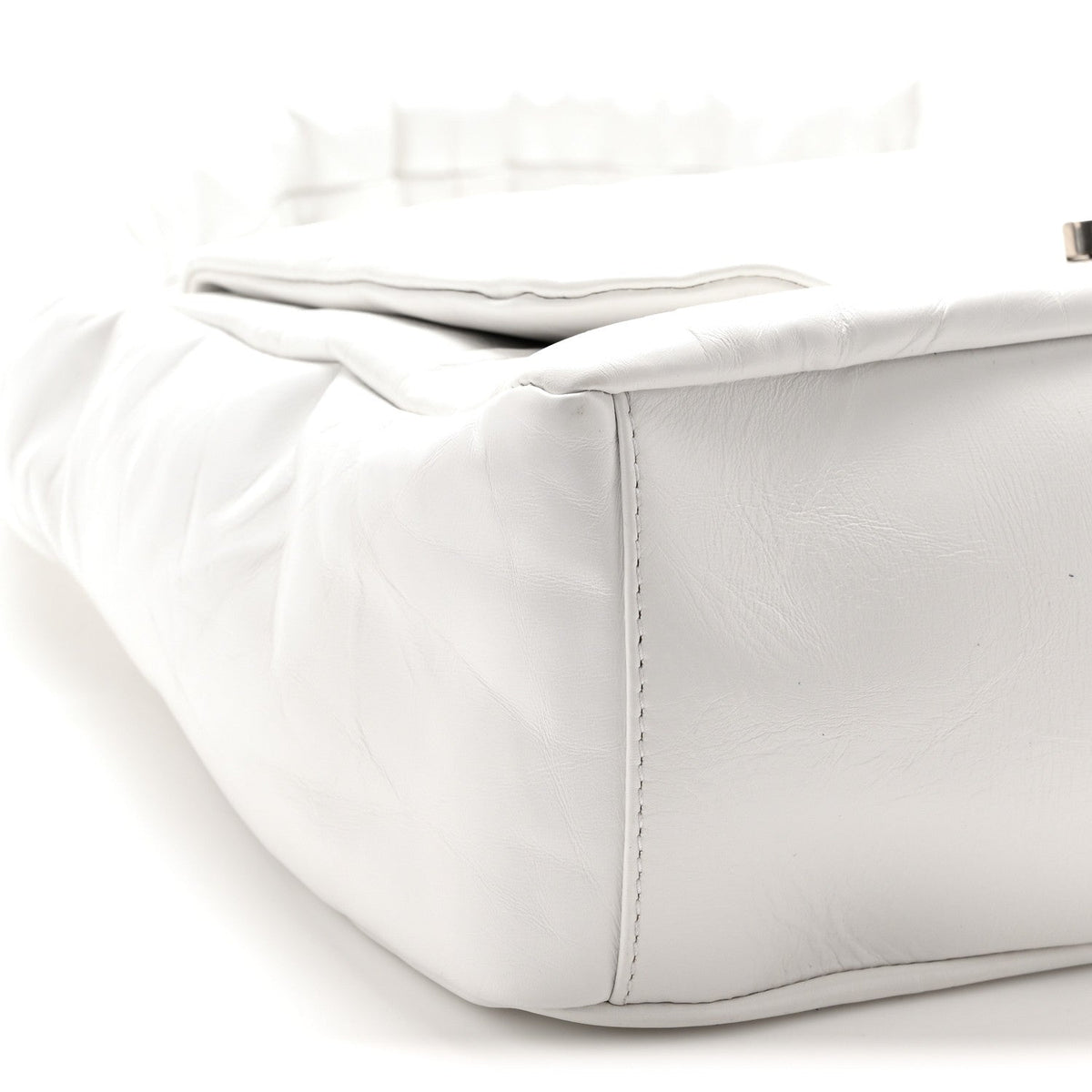 Thin Calfskin Small Monaco Sling Shoulder Bag Light Blue White White