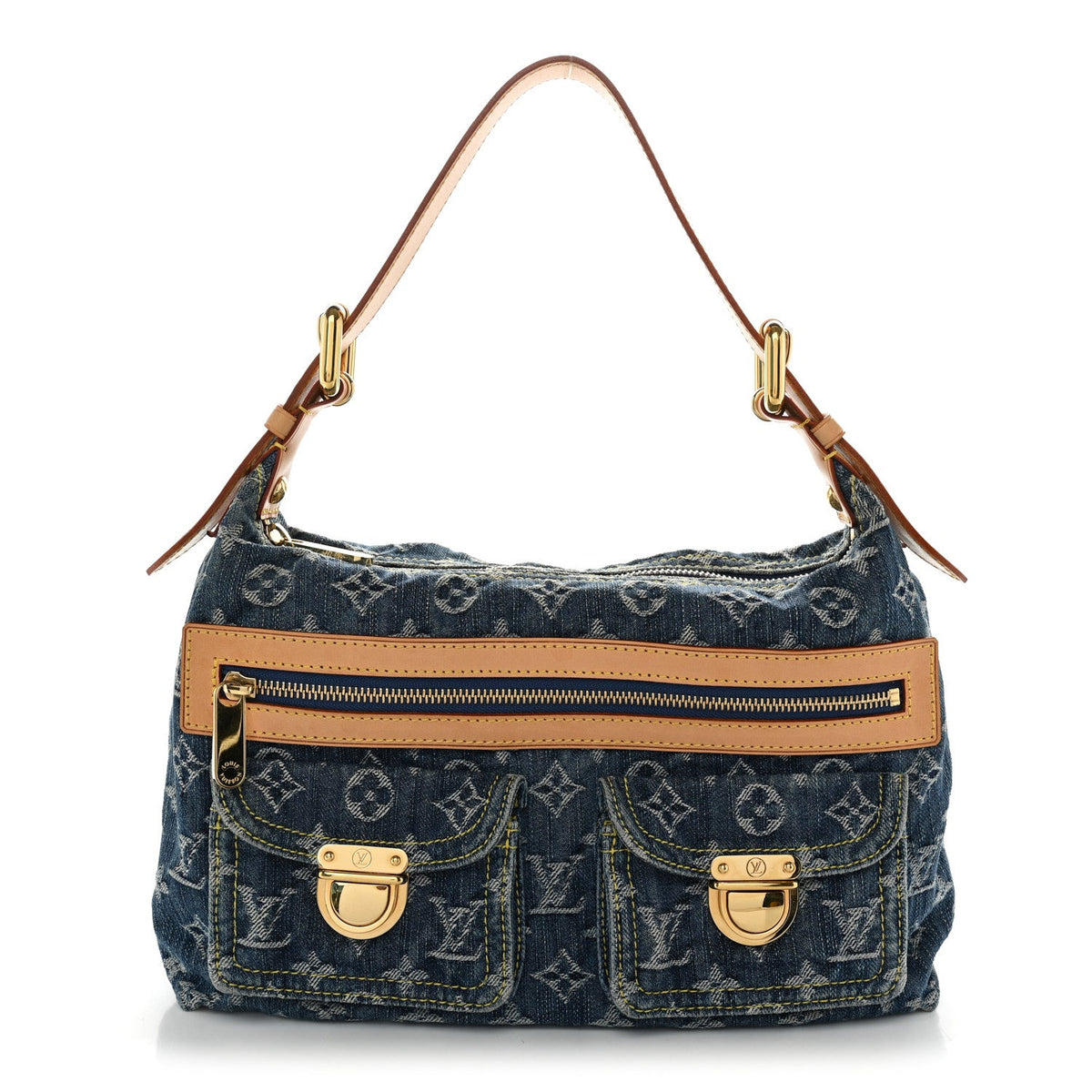 Monogram Denim Baggy PM Blue