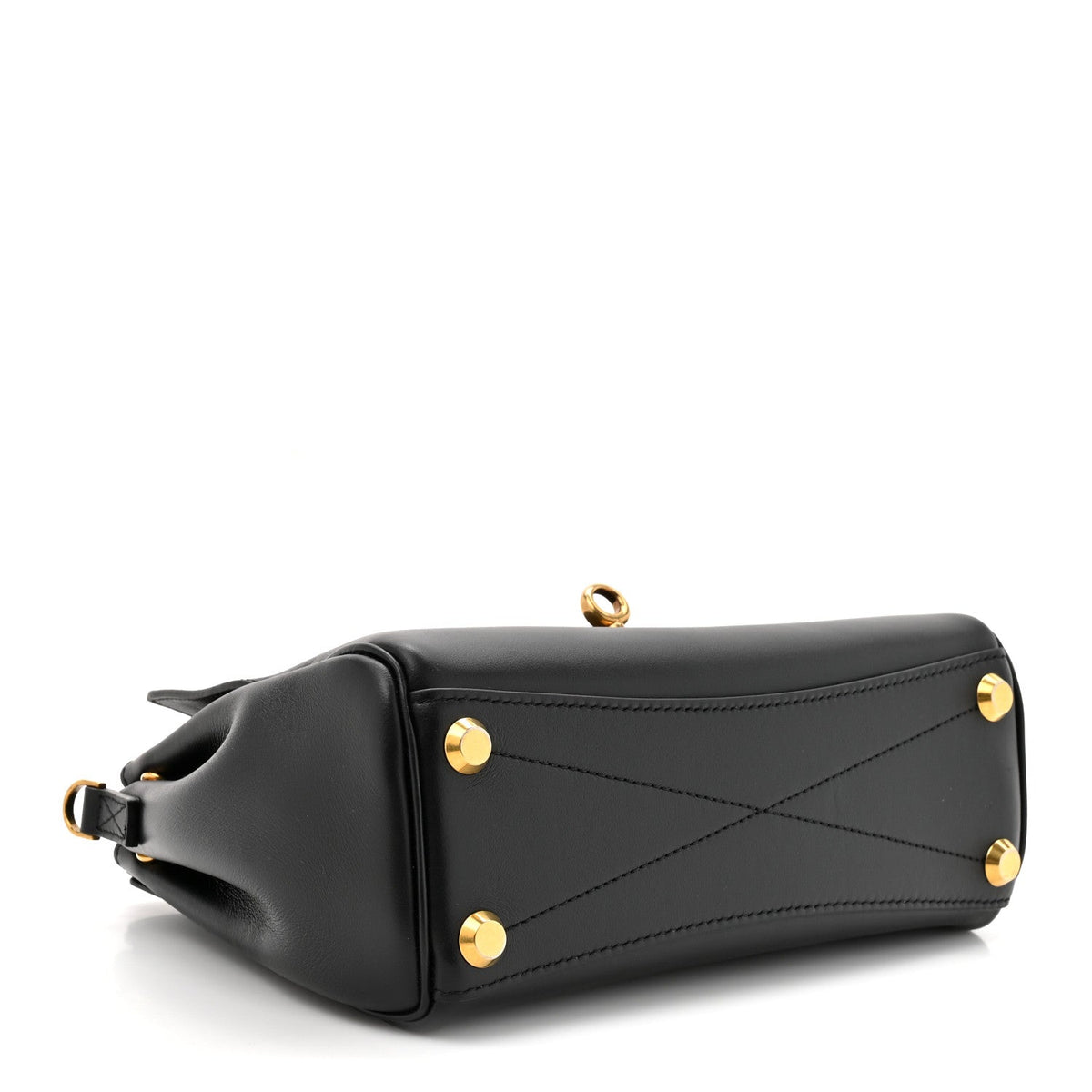 Smooth Calfskin Mini Bel Air Carry All Bag Black