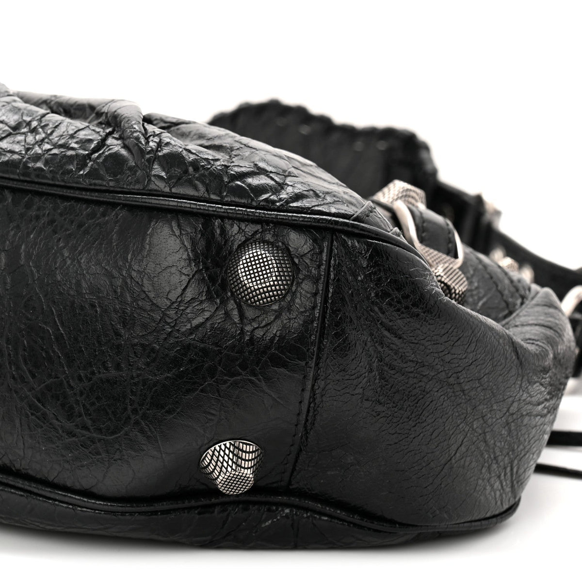Agneau Arena Small Le Cagole Shoulder Bag Black