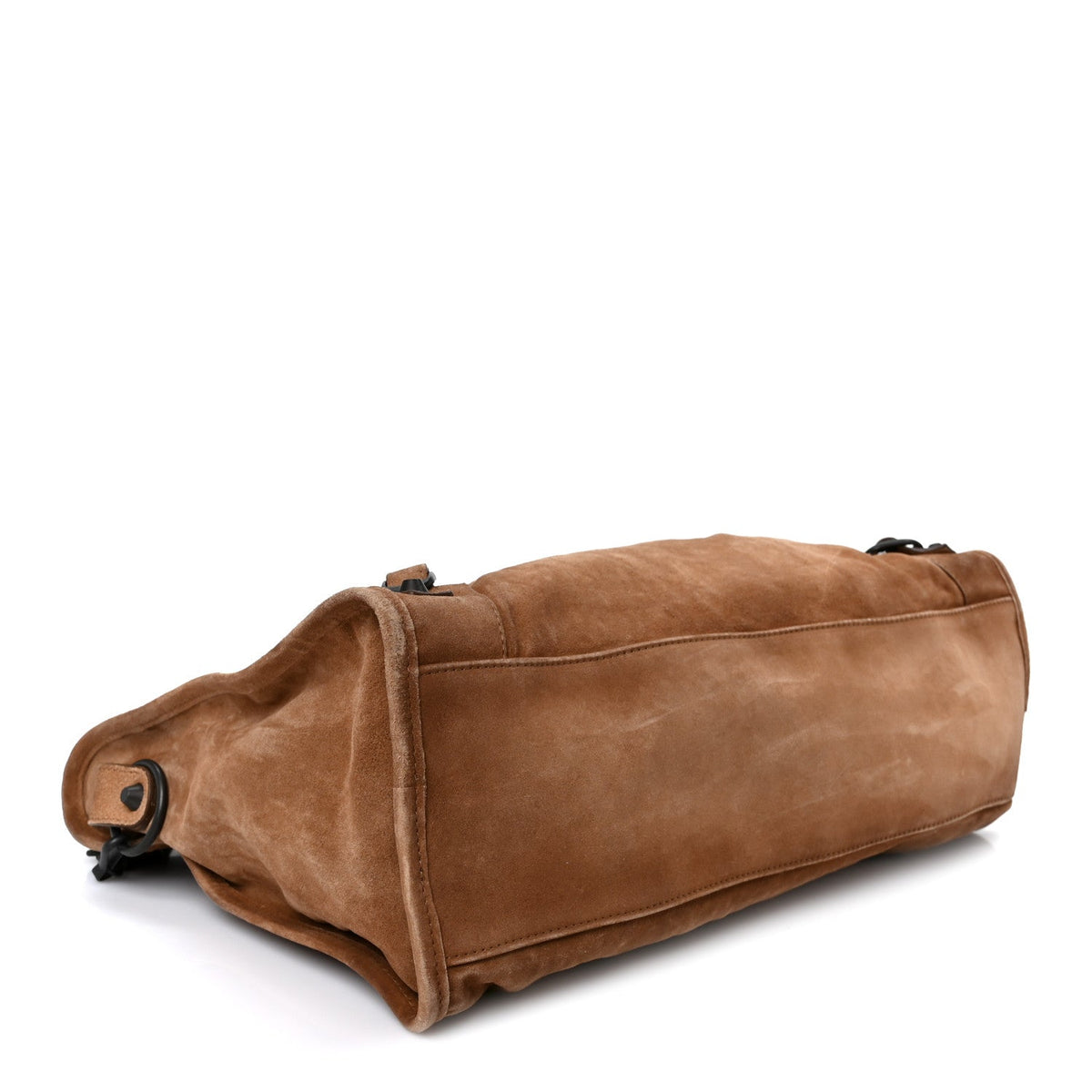 Waxed Suede Calfskin Classic Hardware Medium Le City Camel