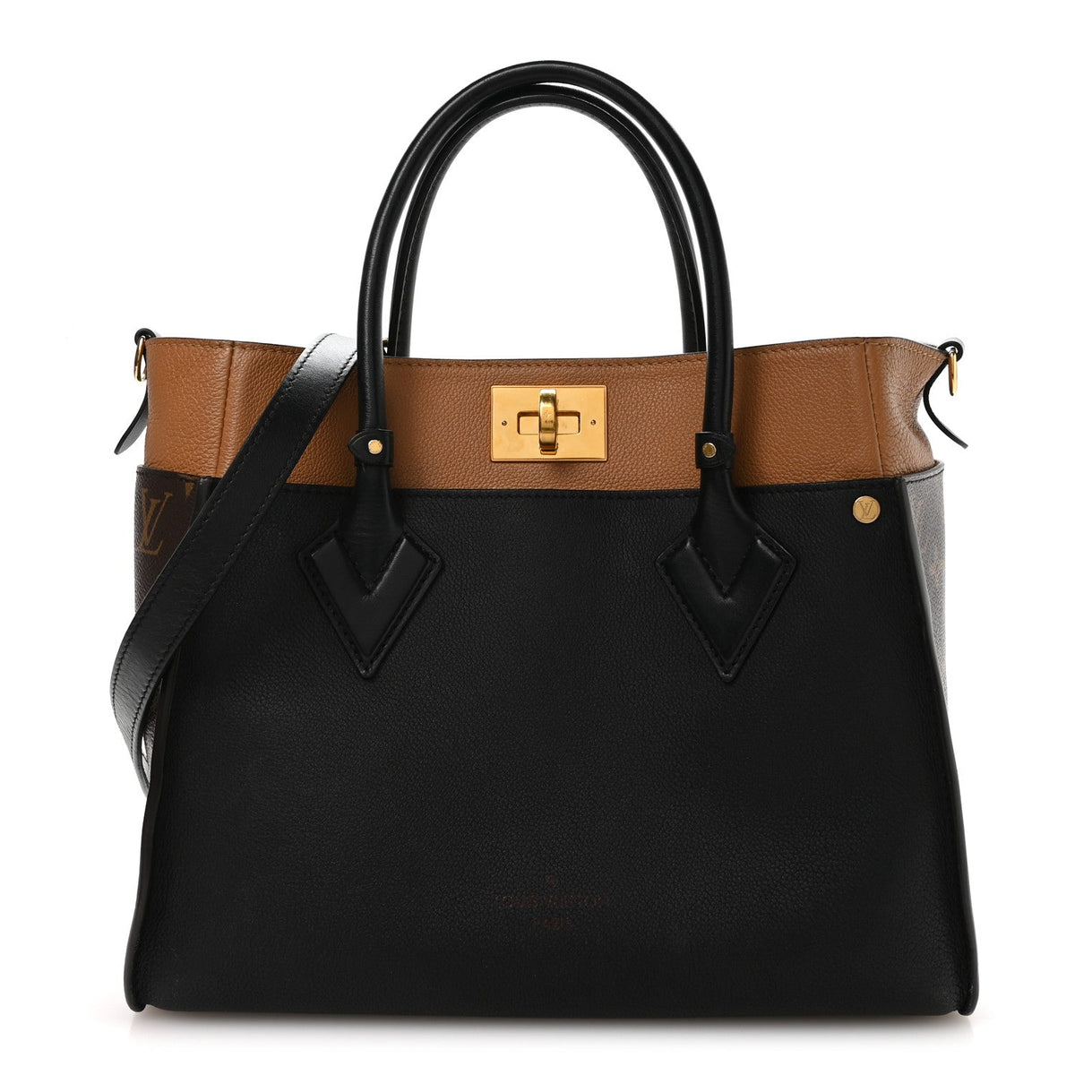 Calfskin Monogram On My Side Black