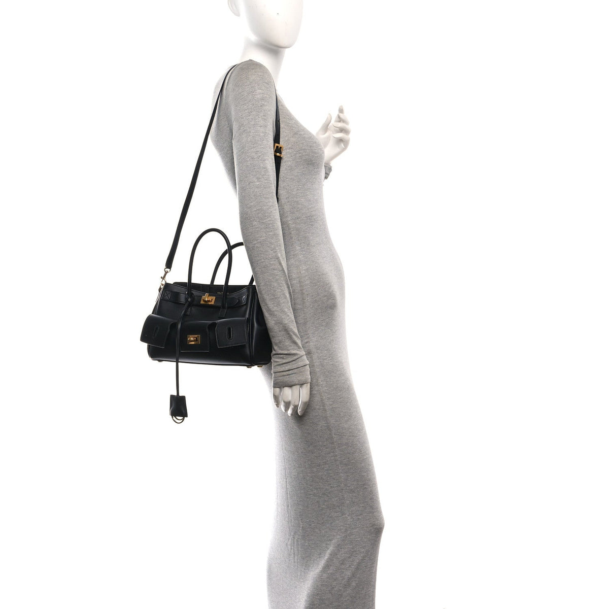 Smooth Calfskin Mini Bel Air Carry All Bag Black