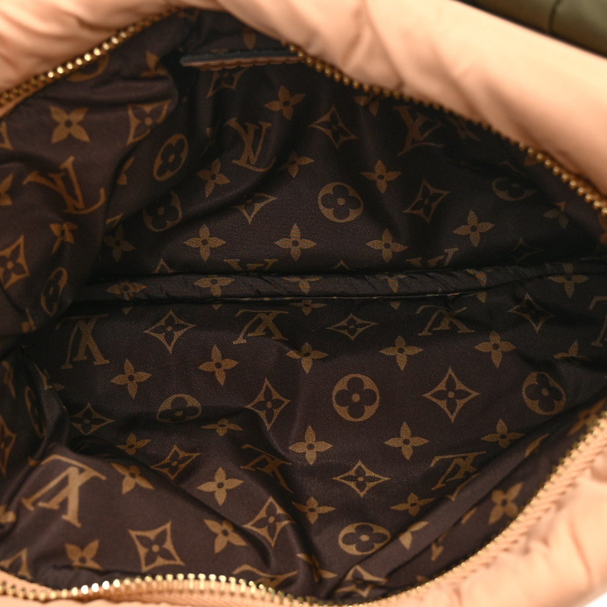 Econyl Monogram Pillow Maxi Multi Pochette Accessories Kaki Beige