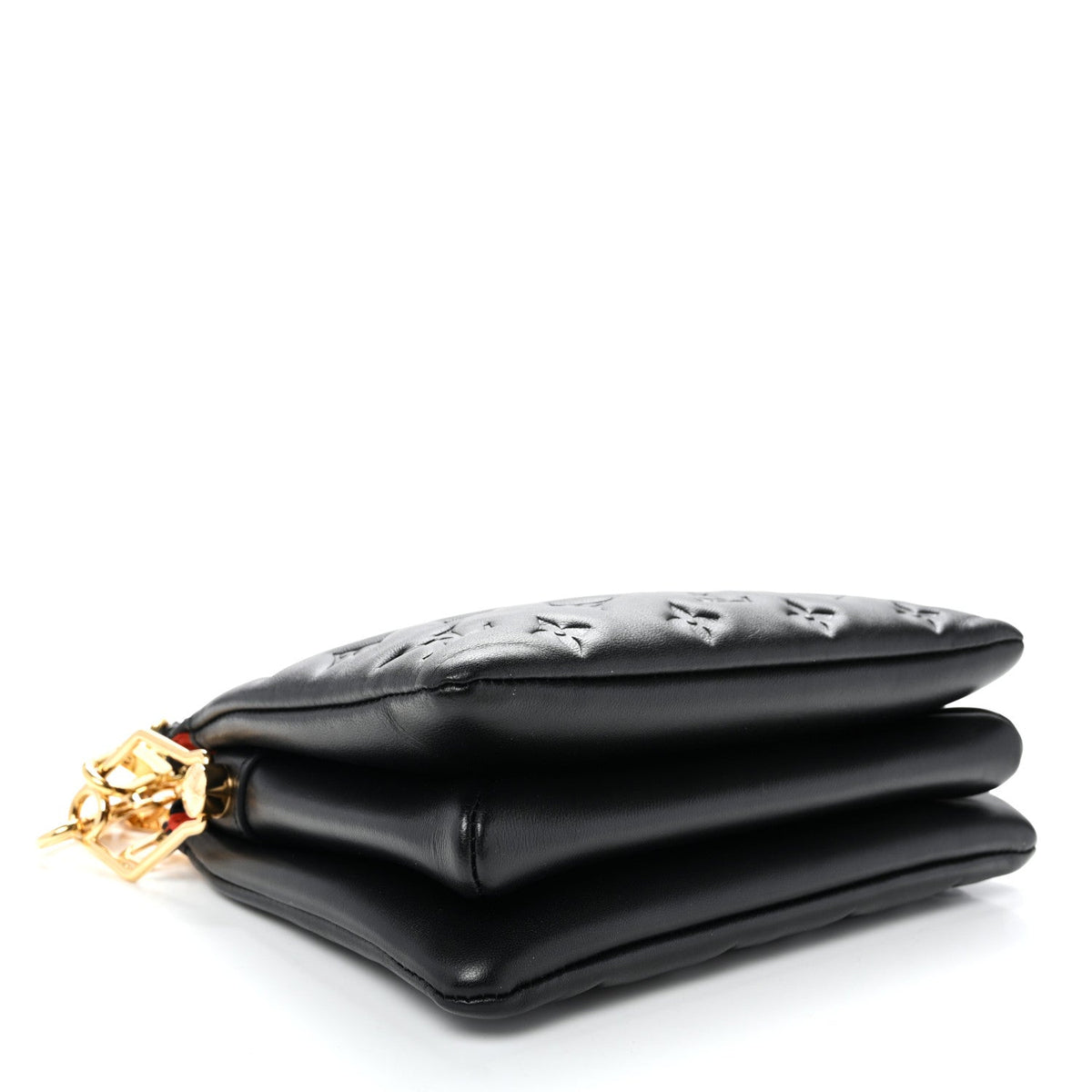 Lambskin Embossed Monogram Coussin BB Black