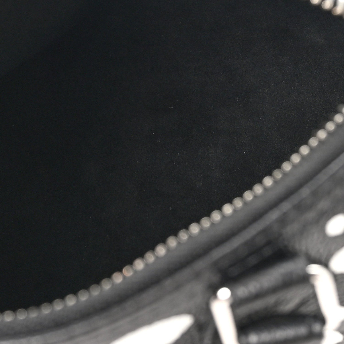 LV X YK Empreinte Infinity Dots Nano Speedy Bandouliere Black White