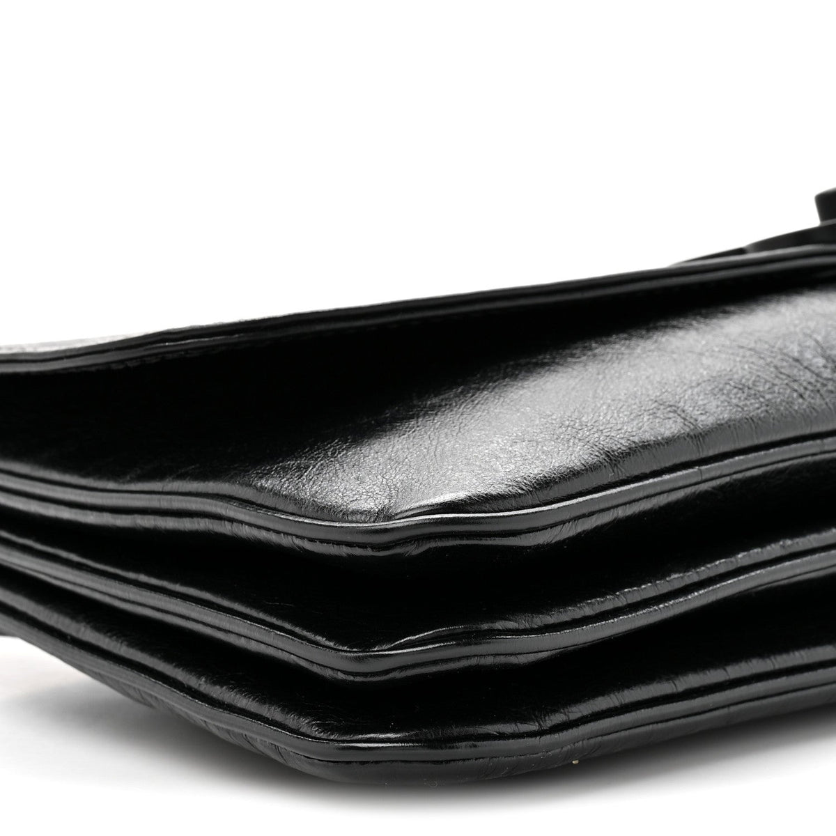 Calfskin Medium BB Soft Flap Bag Black