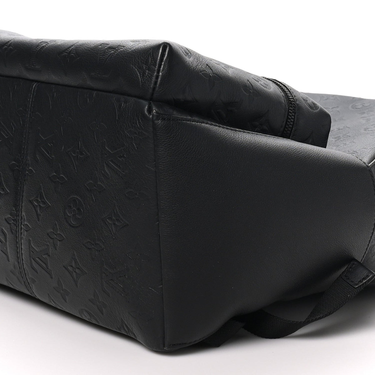 Calfskin Shadow Monogram Discovery Backpack PM Black