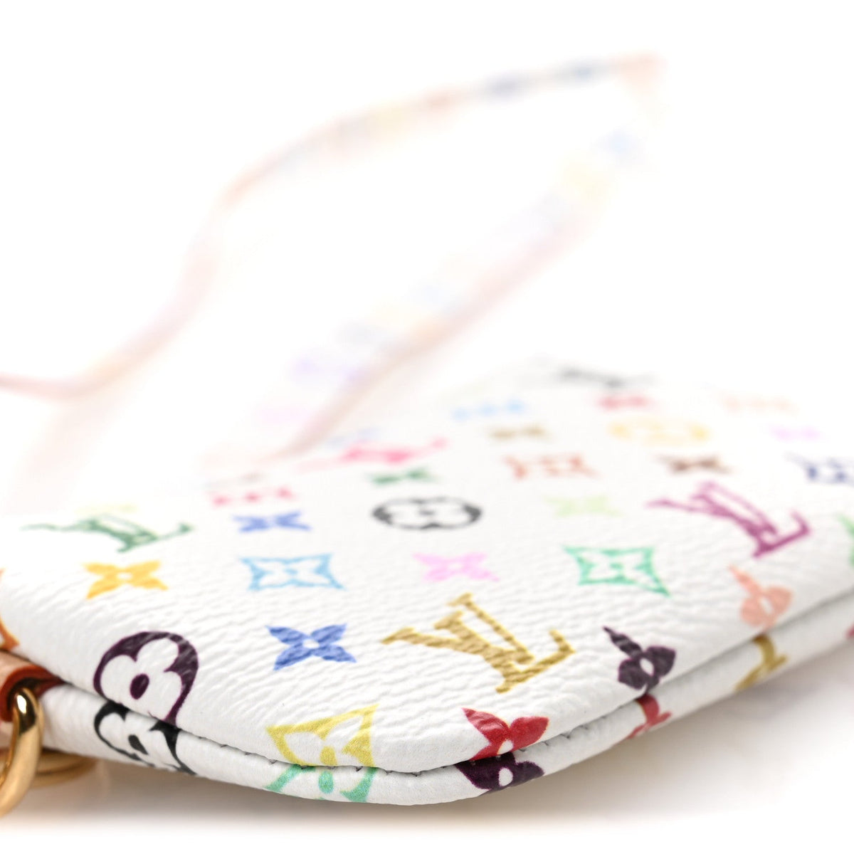 LV X TM Monogram Multicolor Phone Holder White