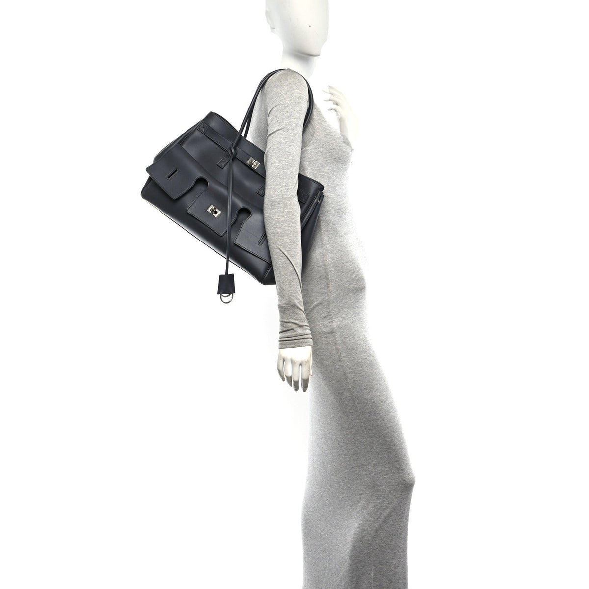 Smooth Calfskin Medium Bel Air Carry All Bag Grey