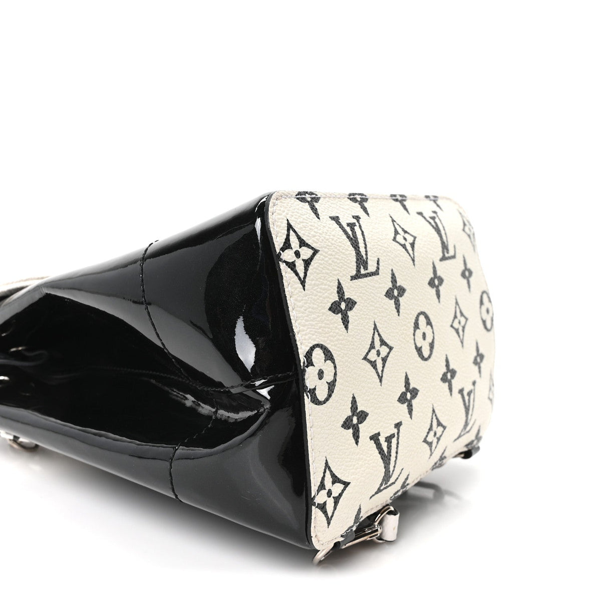 Patent Monogram Hot Springs Backpack Black White