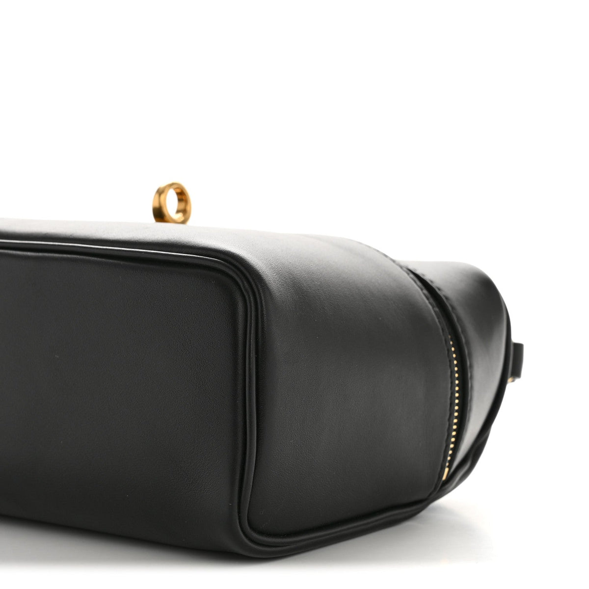 Natural Smooth Calfskin Rodeo Vanity Black