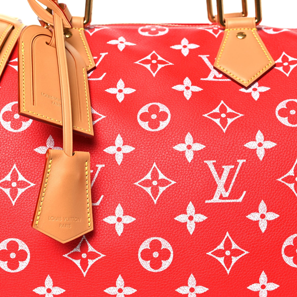Calfskin Monogram Speedy P9 Bandouliere 40 Red