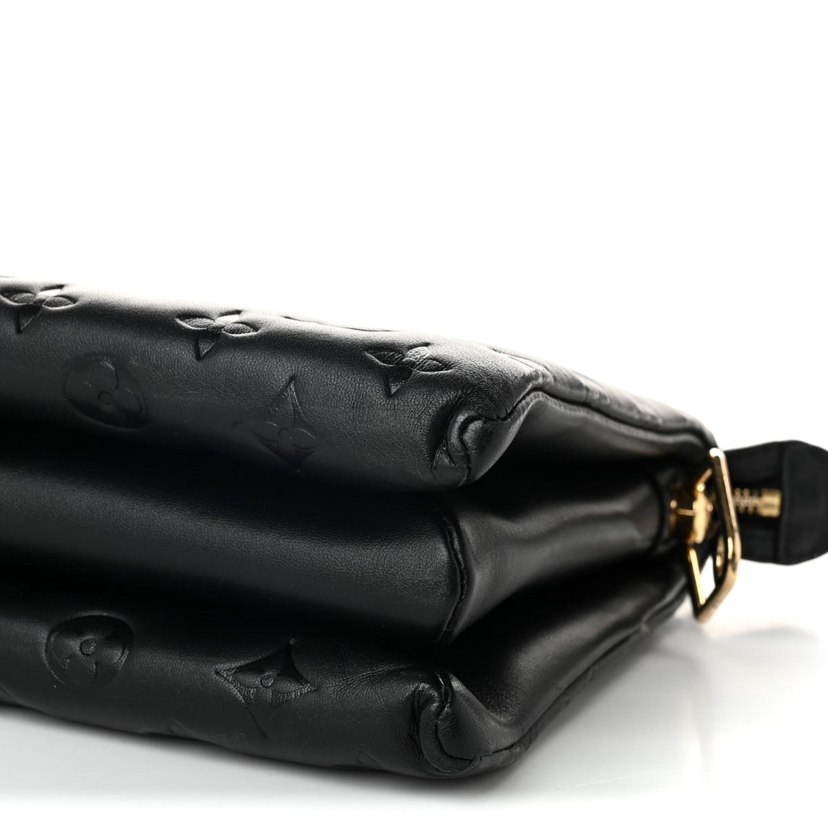 Lambskin Embossed Monogram Coussin PM Black