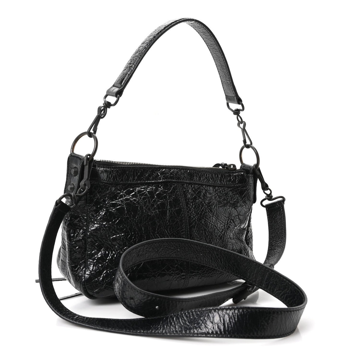 Metallized Agneau Arena Classic Hardware Mini Le City Moto Black