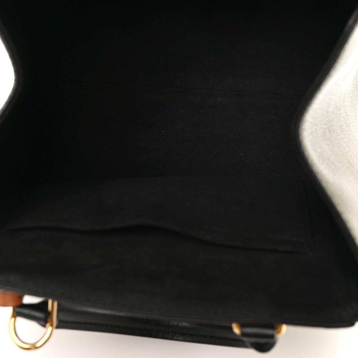 Calfskin Monogram Fold Tote PM Cream Khaki Black