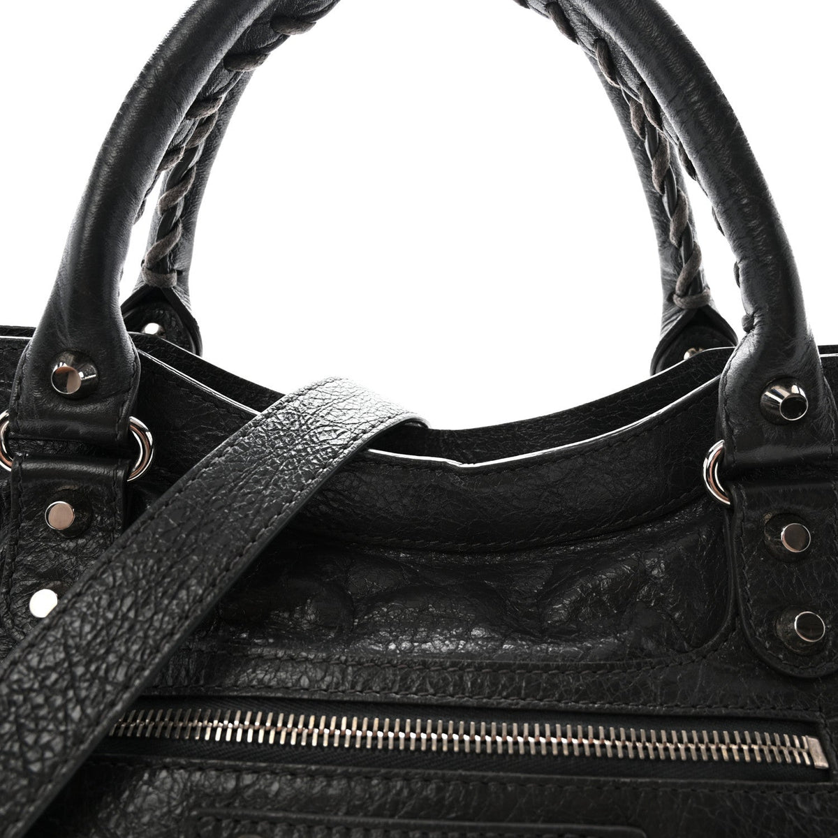 Agneau Classic Silver Hardware City Gris Fossile