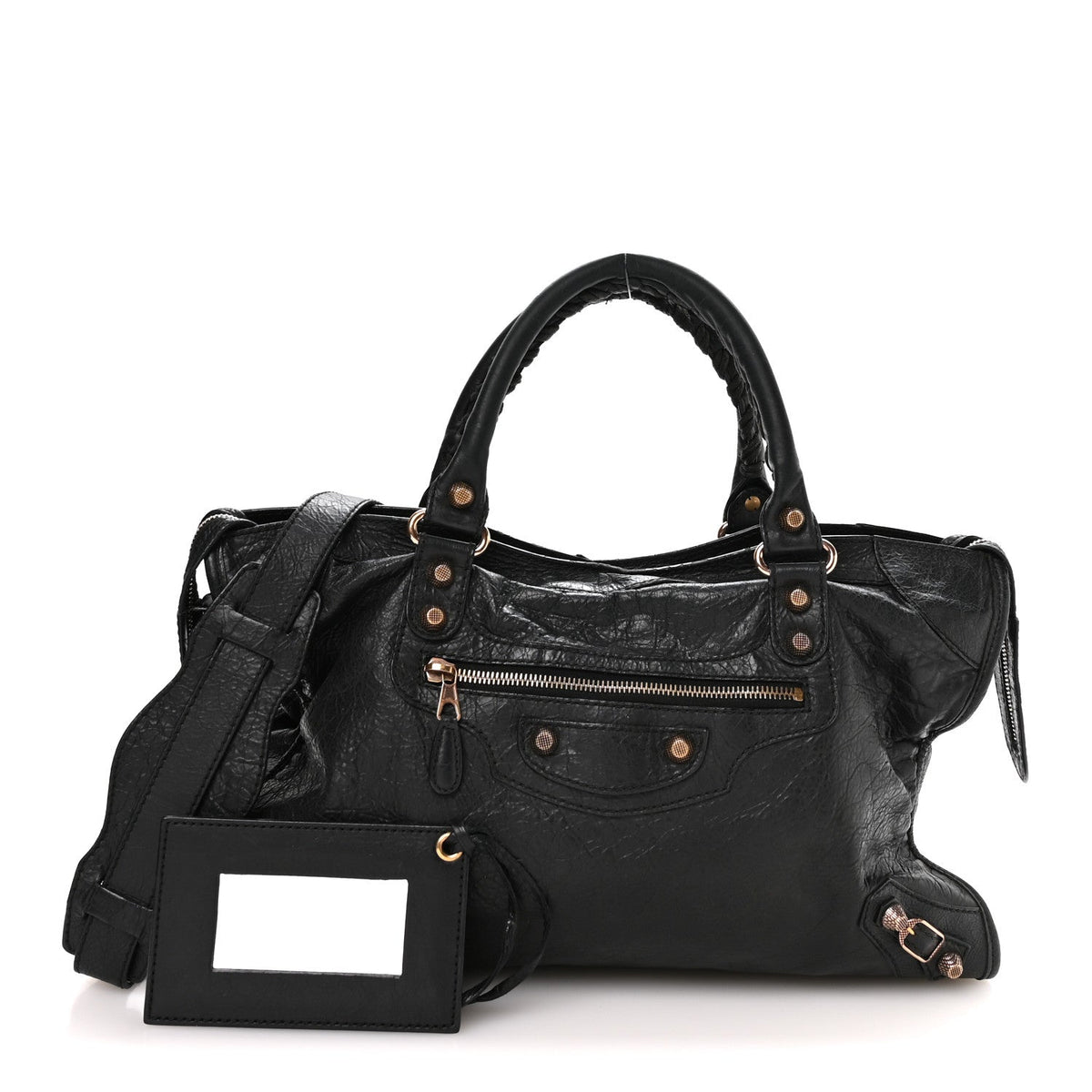 Agneau Giant 12 Rose Gold Hardware City Black
