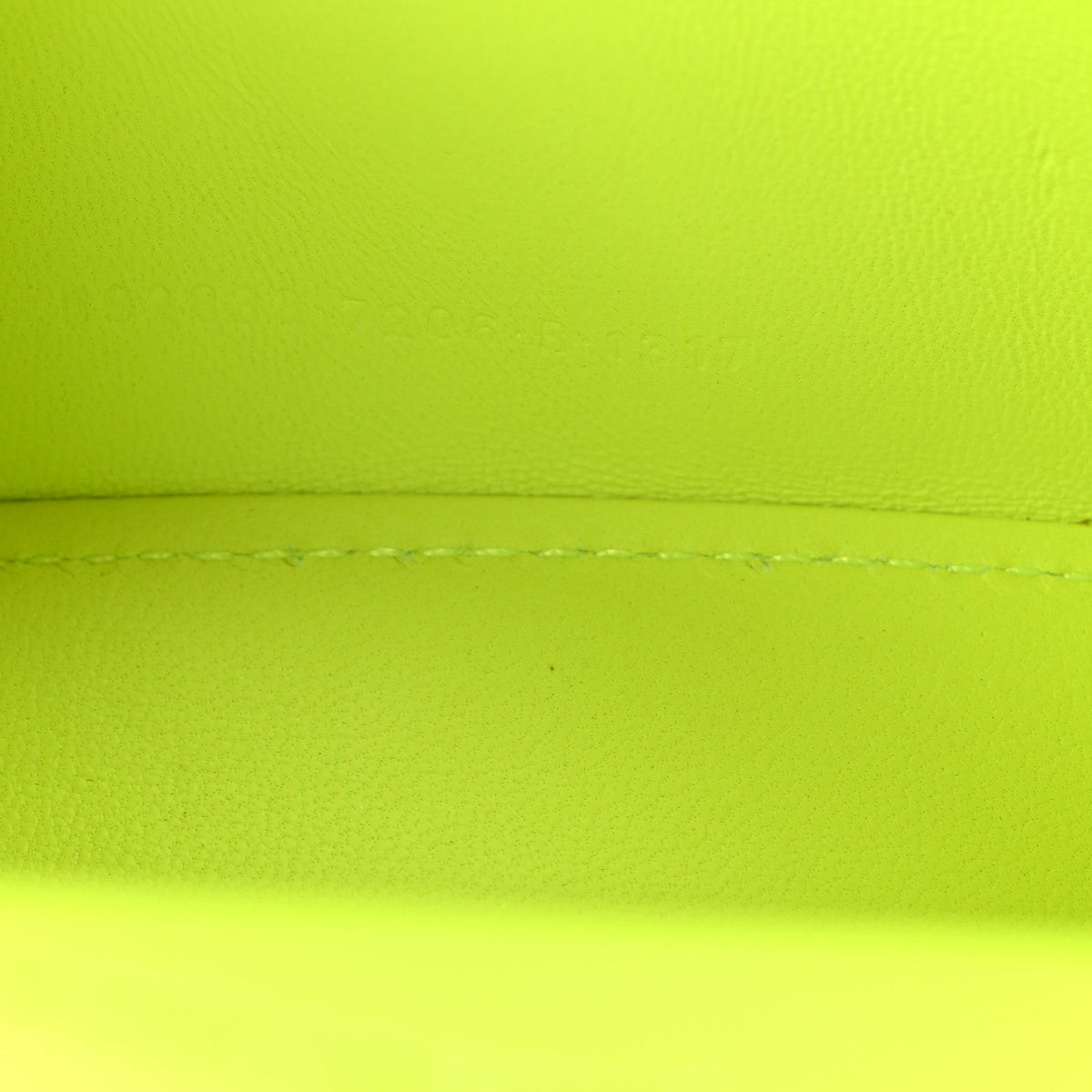 Shiny Calfskin Crocodile Embossed Hourglass Top Handle Bag XS Fluo Yellow