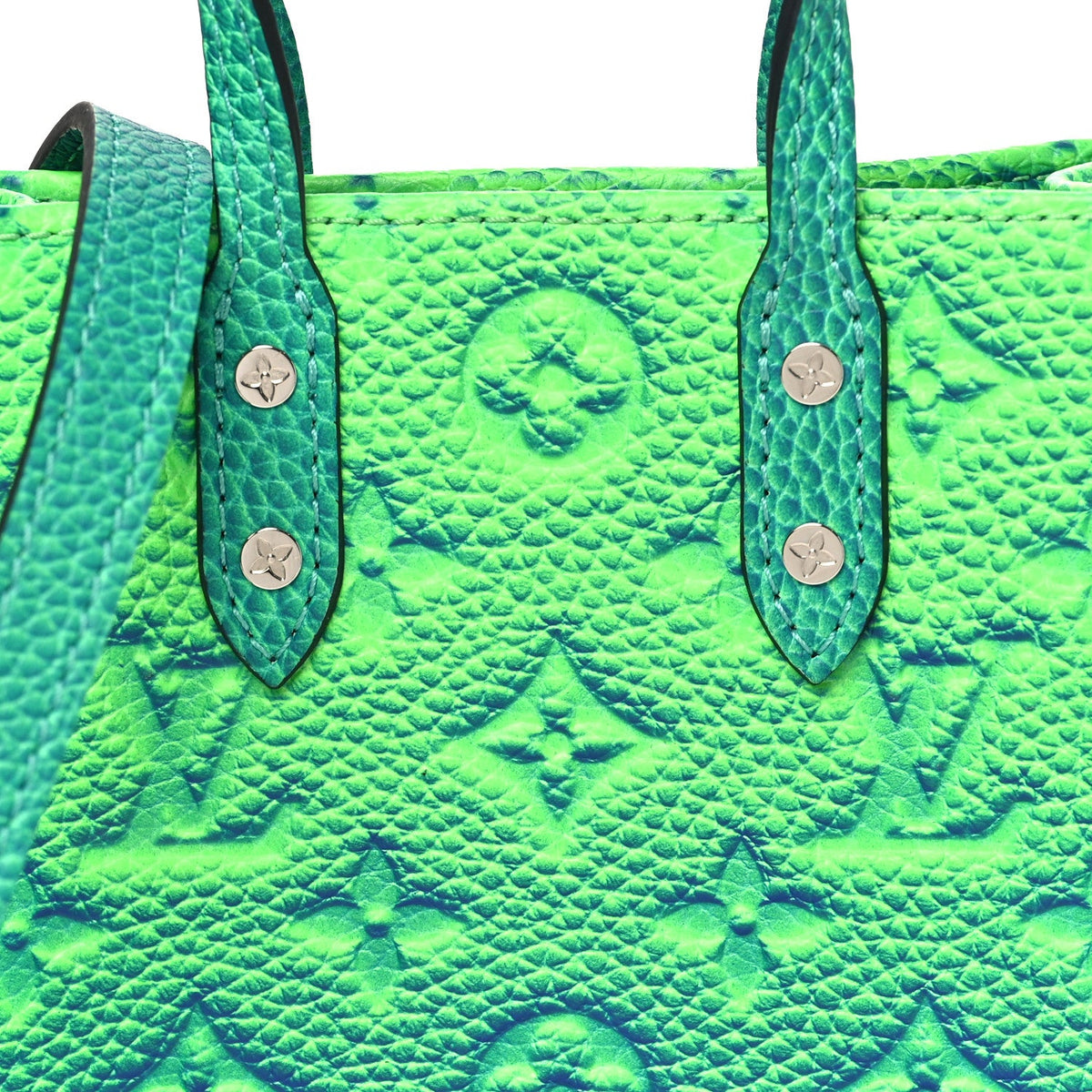 Taurillon Illusion Sac Plat XS Bleu Vert