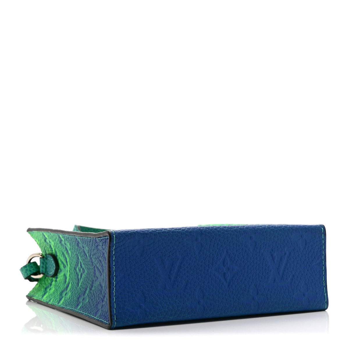 Taurillon Illusion Sac Plat XS Bleu Vert