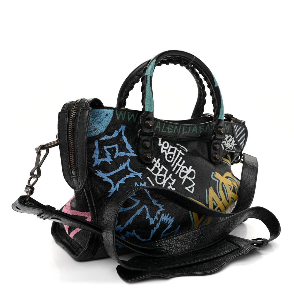 Agneau Graffiti All Over Classic Hardware S City Black Multicolor