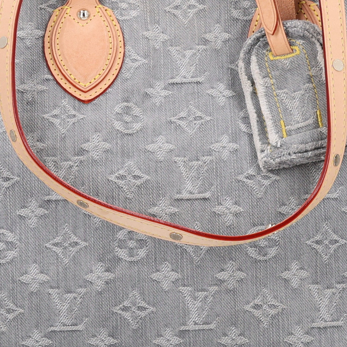 Monogram Denim Onthego MM Washed Grey