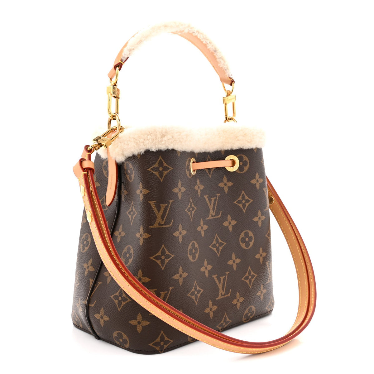 Monogram Shearling Cozygram Neonoe BB