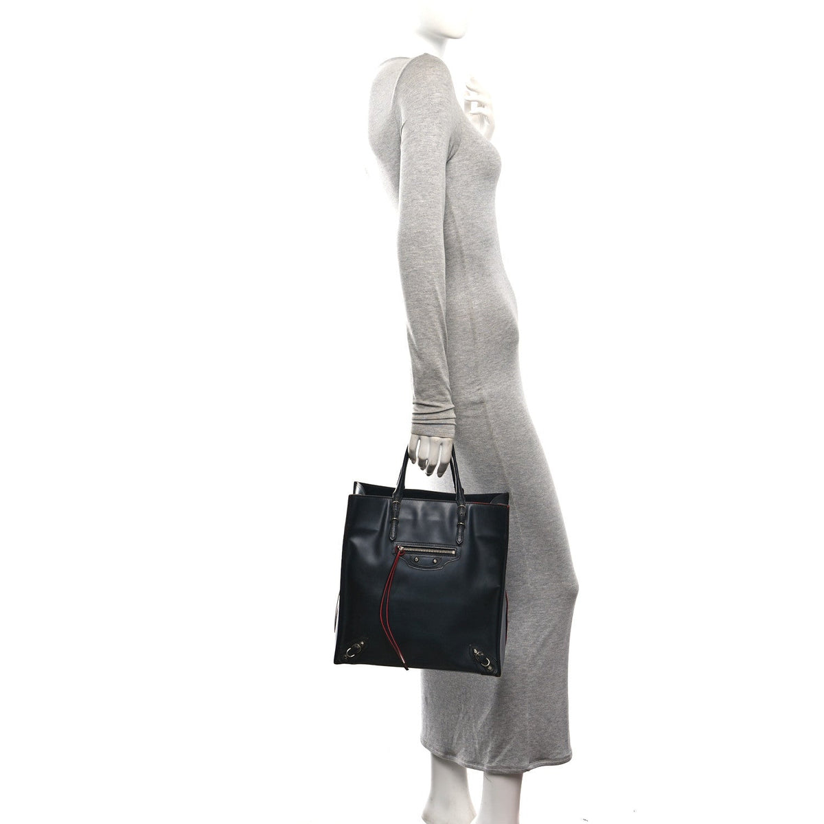 Veau Papier A5 Zip Around Tote Blue Rouge