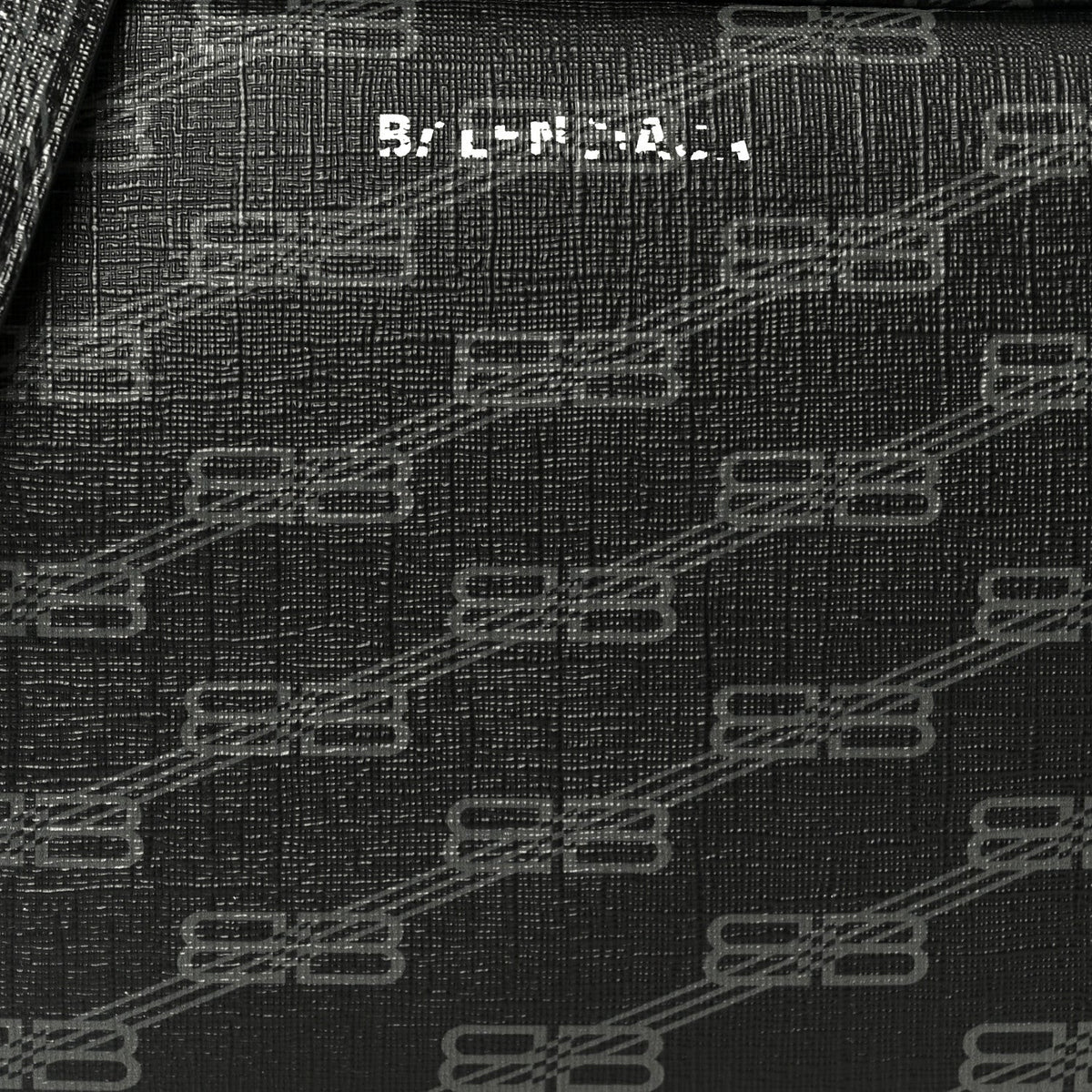 Coated Canvas BB Monogram Medium Signature Camera Bag Black Grey