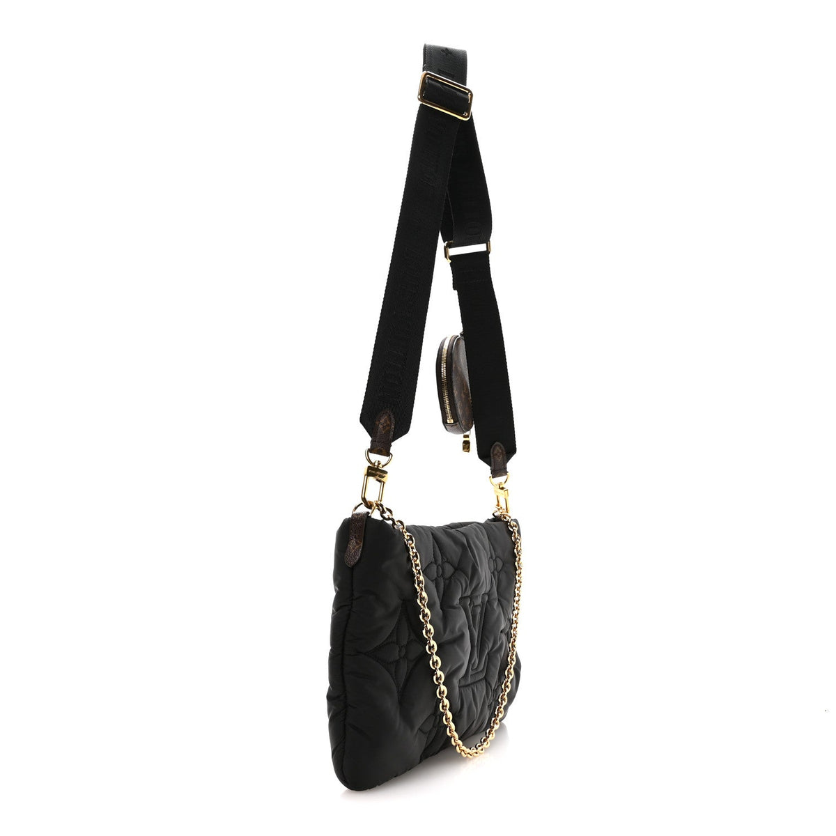 Econyl Monogram Pillow Maxi Multi Pochette Accessories Black