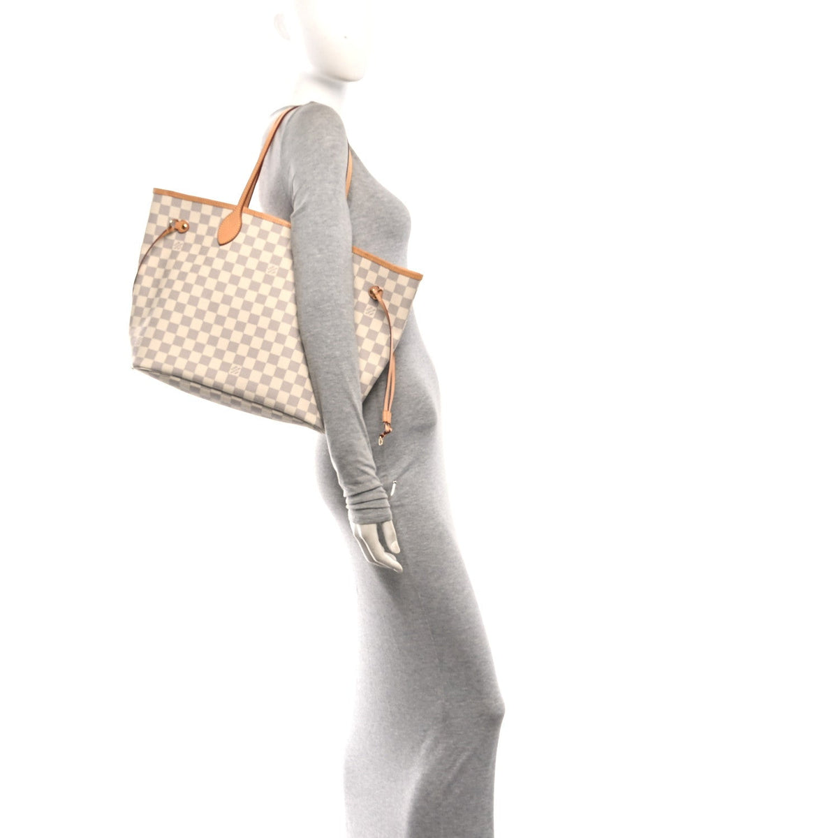 Damier Azur Neo Neverfull MM Rose Ballerine