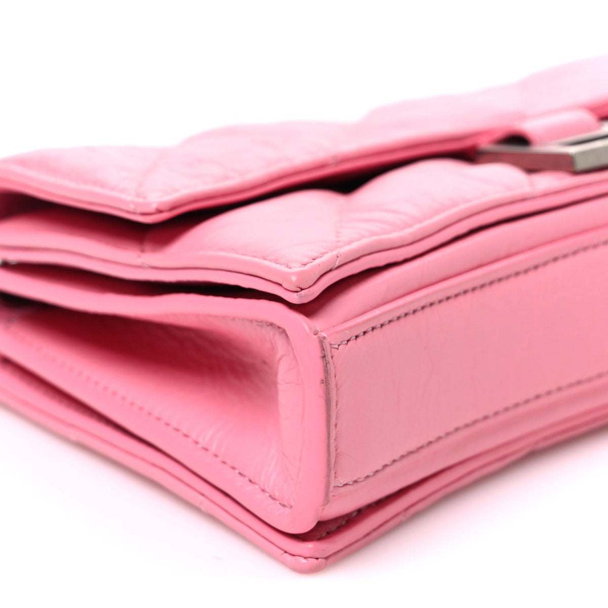 Crushed Calfskin Quilted XS Crush Chain Bag Sweet Pink