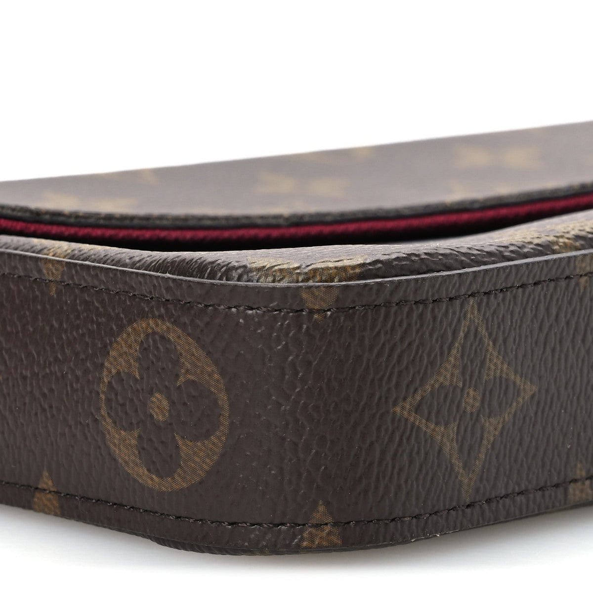 Monogram Pochette Felicie Chain Wallet Fuchsia
