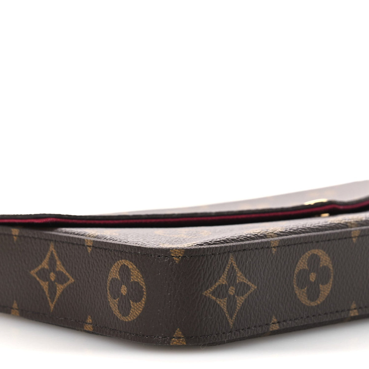 Monogram Pochette Felicie Chain Wallet Fuchsia