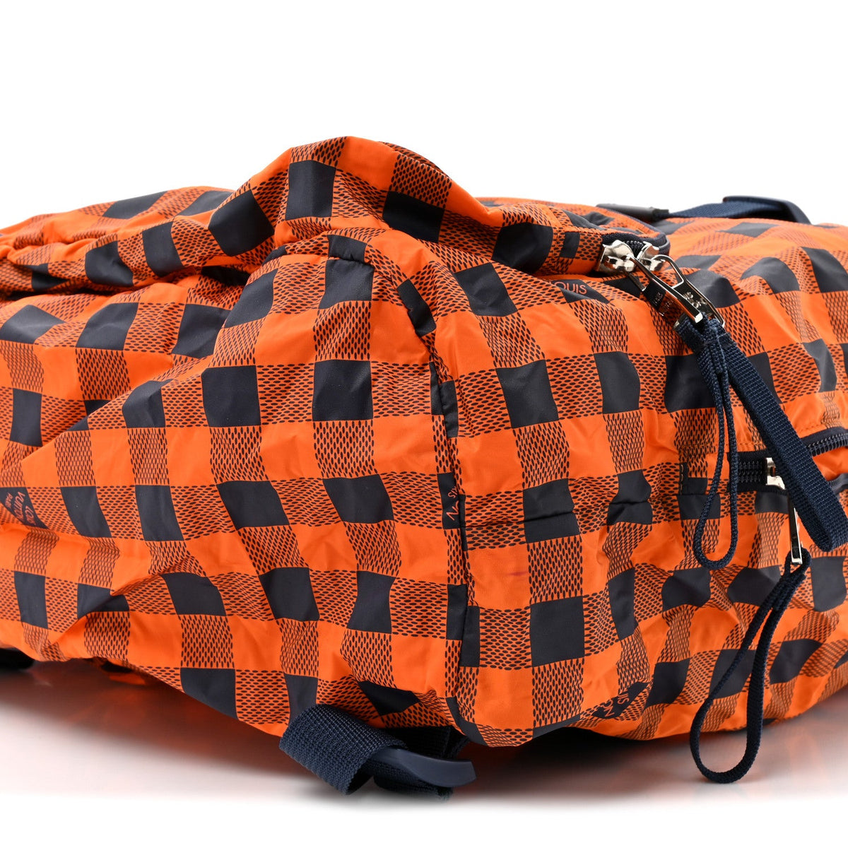 Nylon Damier Masai Adventure Practical Backpack Orange