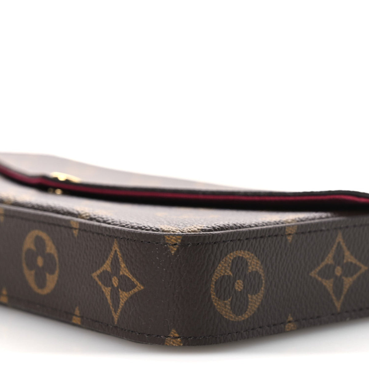 Monogram Pochette Felicie Chain Wallet Fuchsia