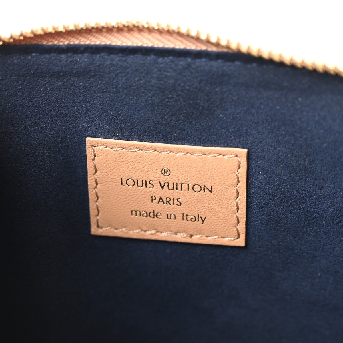 Lambskin Embossed Monogram Coussin PM Camel