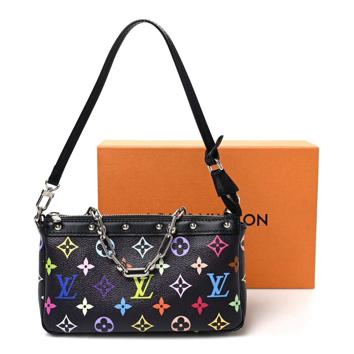 LV X TM Monogram Multicolor Pochette Accessories Black