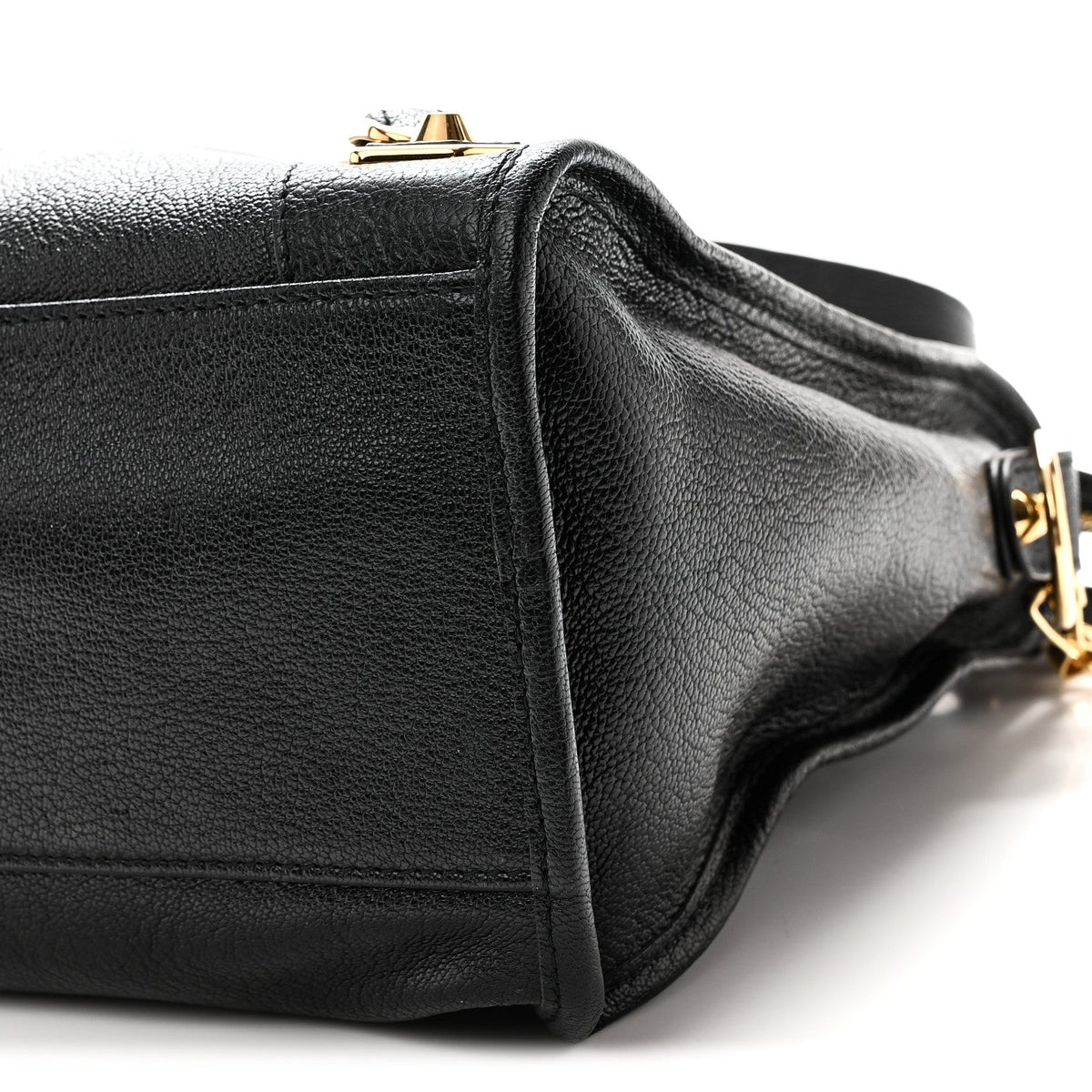 Chevre Gold Metallic Edge Hardware City Black