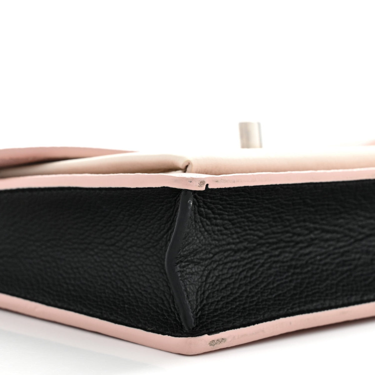 Calfskin Mylockme Chain Pochette Rose Ballet White