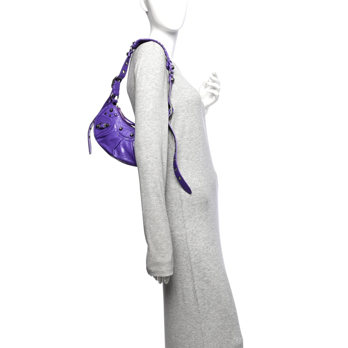 Agneau Arena Le Cagole Shoulder Bag XS Purple