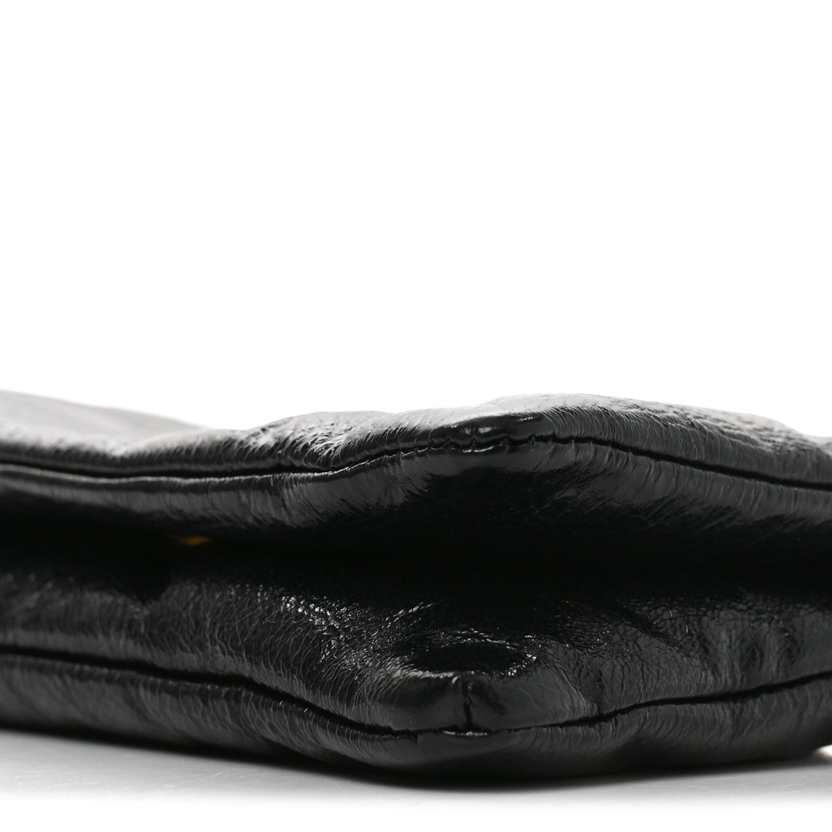 Arena Calfskin Puffy Monaco Chain Shoulder Bag  Black