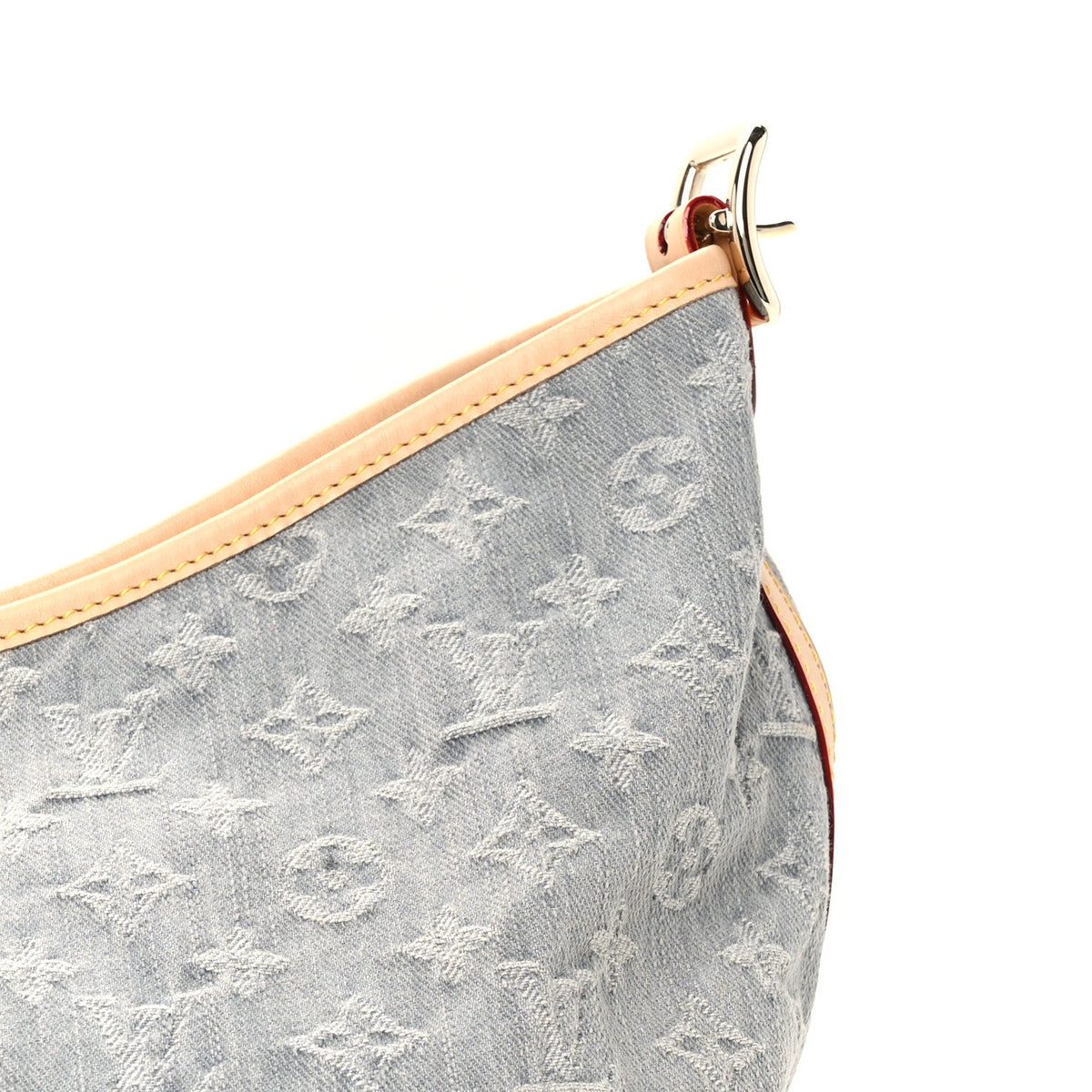 Monogram Denim CarryAll MM Washed Grey
