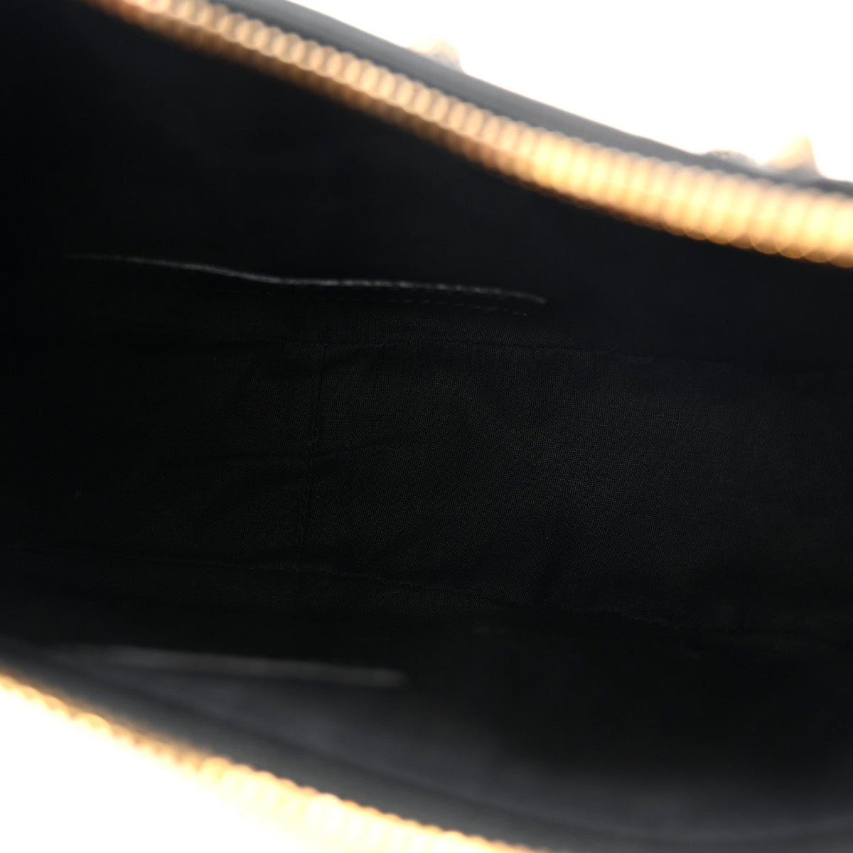 Extra Supple Calfskin Crocodile Embossed Le Cagole Shoulder Bag XS Black