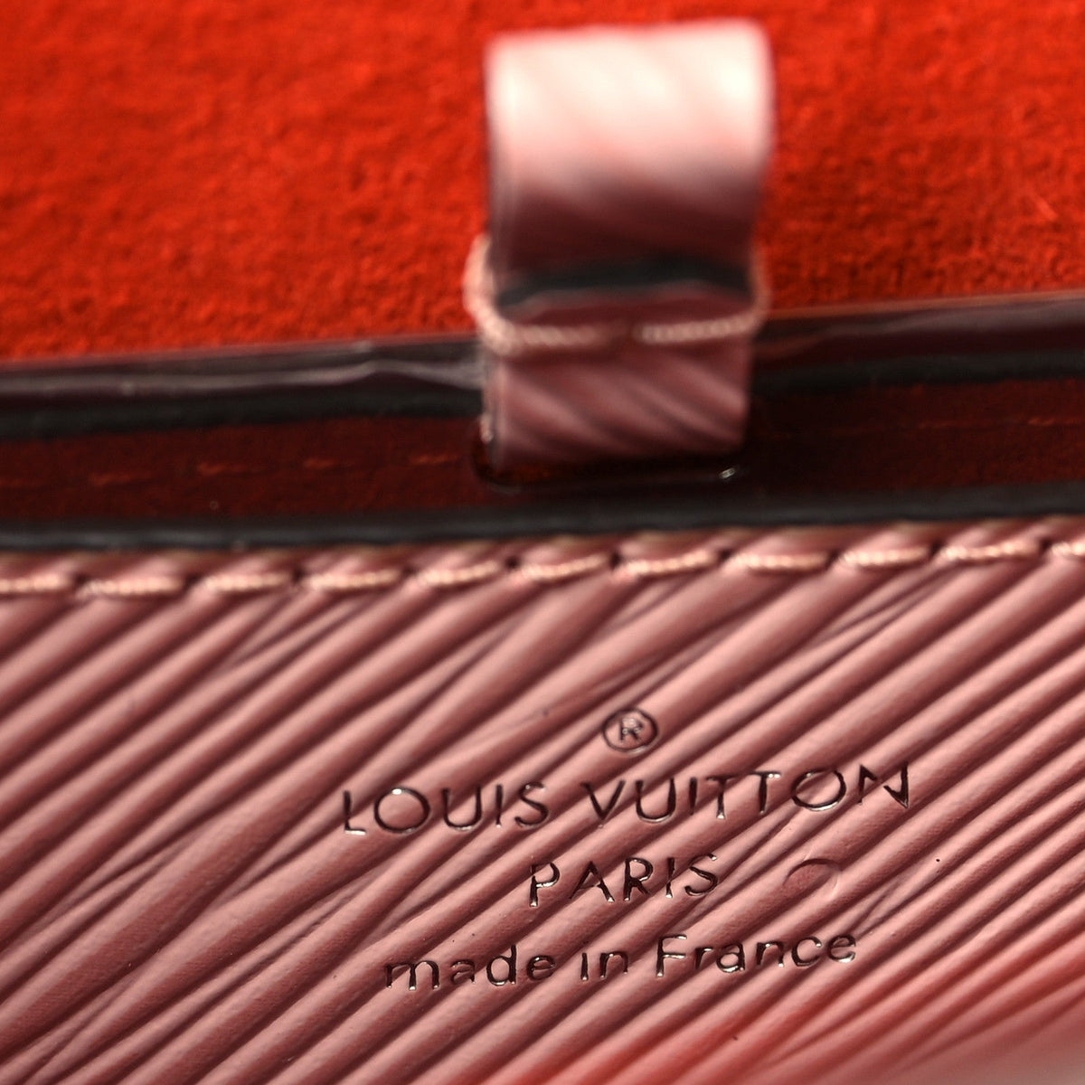 Epi Travel Stickers Twist Shoulder Bag Rose Ballerine
